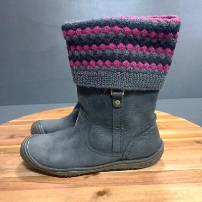 Keen Botas Mujer Talla 8 Negro Gamuza Tejido Puño Plano Impermeable Gris Rosa 53035 Foto 1 de 4