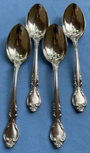 FOUR Lyon Queen's Fancy International Stainless Steel Soup Spoons - Picture 1 of 5