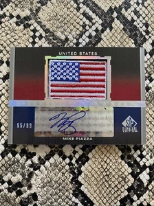 2012 SP SIGNATURE EDITION MIKE PIAZZA PRIDE OF A NATION AUTO AUTOGRAPH /99 - Picture 1 of 3