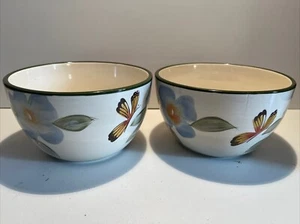 2er Set (2) Pfaltzgraff Studio Butterfly Botanical Bowls gebraucht - Bild 1 von 8