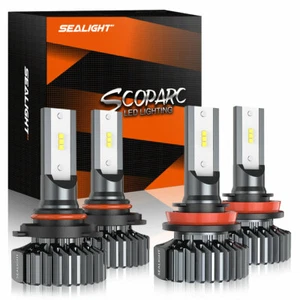 9005+H11 LED Headlight Bulbs Conversion Kit High Low Beam Bright White - Picture 1 of 20