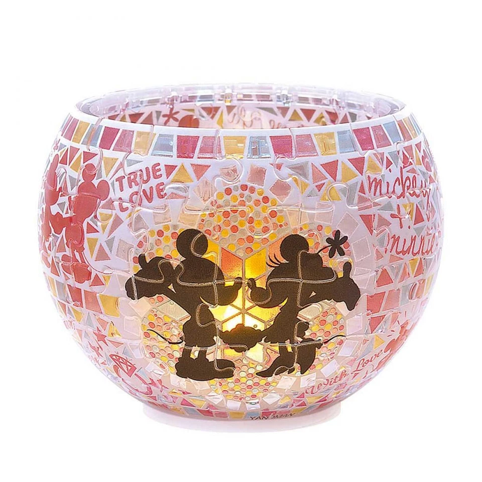 Mickey and Minnie Glass Mosaic Lampshade Puzzle Yanoman 2201-70 80 p