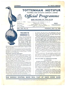TOTTENHAM v HIBERNIAN 1949/50 Spurs Official Programme SCARCE FRIENDLY - Picture 1 of 2