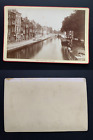 P.Oosterhuis, Pays-Bas, La Haye, Spui Vintage albumen print, carte cabinet. 