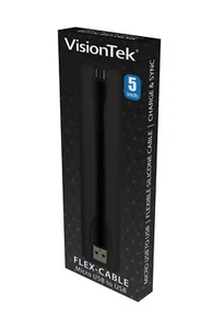 VisionTek Micro USB to USB Flex Cable - Black - 901099 - Photo 1 sur 6
