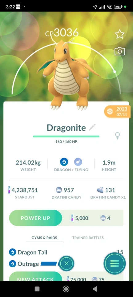 Dragonite Pokemon Trade Pokémon Go 20k Stardust Trade, Same Day Delivery 🚚 - Image 1 of 1