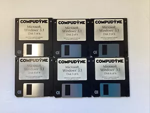 Microsoft Windows 3.1 on 3.5 inch floppy disks Compudyne - Picture 1 of 7