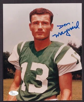 Don Maynard Autographed 8x10 NY Jets Photo JSA Authentic - Image 1 of 3