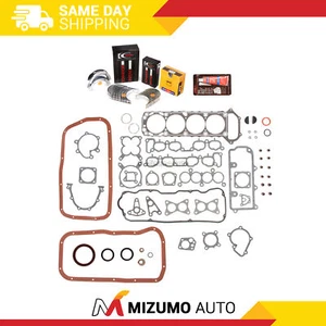Full Gasket Set Bearings Rings Fit 89-92 Nissan Axxess Stanza KA24E - Picture 1 of 12