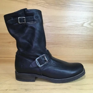 Frye Veronica kurze lässige Lederstiefel Damengröße 7,5 schwarz Motorrad Freizeit - Bild 1 von 19