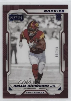 2022 Panini Chronicles Playoff Momentum Rookies Blue /99 Brian Robinson Jr RC - Image 1 of 2