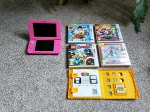 Nintendo 3DS XL Pink Handheld Console Mario bros 2 Mario Party Mario Sports Etc - Picture 1 of 7