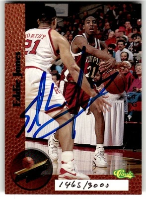 1995 Classic Superior Pix Eddie Jones Autographs #/3000 #NNO Auto - Image 1 of 2