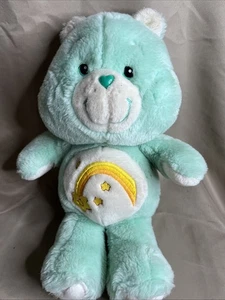 2003 Care Bears Wish Bear 12” Plush Green Vintage Rare Stuffed Animal - Picture 1 of 6