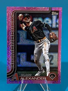 2025 Topps Series 2 Pink Sparkle Holo Foil #499 Blaze Alexander Diamondbacks - Bild 1 von 2