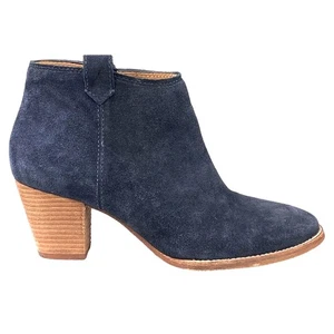 Madewell Women's Billie Blue Suede Ankle Boots Size US 8 - Picture 1 of 12