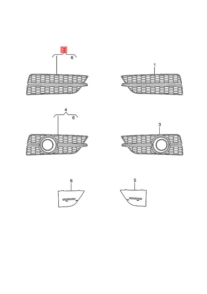 Rejilla Original AUDI A7 Sportback Negro Satinado/Negro Brillante 4G8807648HBMT Foto 1 de 1