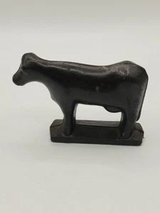 Miniature Cow Rubber Black In Color Vintage B56 - Picture 1 of 4