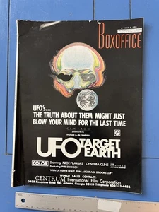 1974 Box Office Magazine, UFO Target Earth, Advertising, Horror, Exploitation - Picture 1 of 13