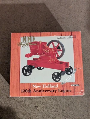 1/8 1995 ertl new holland 100th anniversary hit + miss engine in the box new - Image 1 of 4
