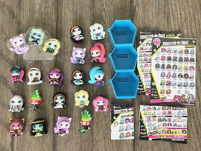 Mattel MONSTER HIGH MINIs (21) Different Season 1 & 2 Figures Checklist Coffins - Image 1 of 4