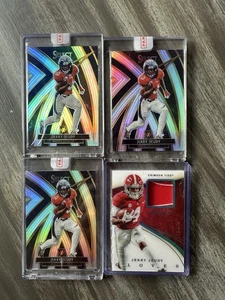 2019 Panini Select Jerry Jeudy 2020 Xrc Prizm Redemption & Patch /48- 4 card lot - Picture 1 of 3