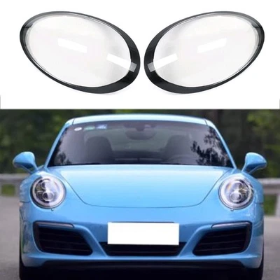 1 par de carcasa de lente de faro para Porsche 991 911 Targa Carrera 2013-2018 2014 Foto 1 de 4