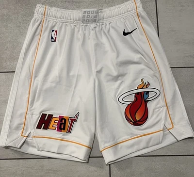 Pantalones Cortos Nike NBA Miami Heat White City Edition Vice Game Talla 38 L Emitidos por Jugadores Foto 1 de 4