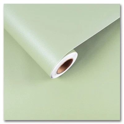Самоклеящиеся матовые светло-зеленые обои Sage Green Wallpaper Stick and Peel 12 x 80 дюймов C... - Изображение 1 из 4