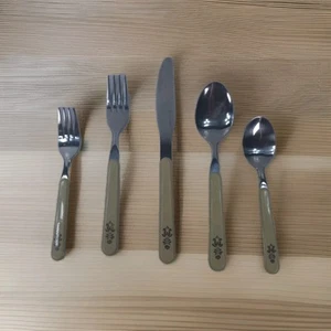 Pfaltzgraff Village Brown Stainless Flatware 14 Complete Place Settings 79 Piece - Picture 1 of 9
