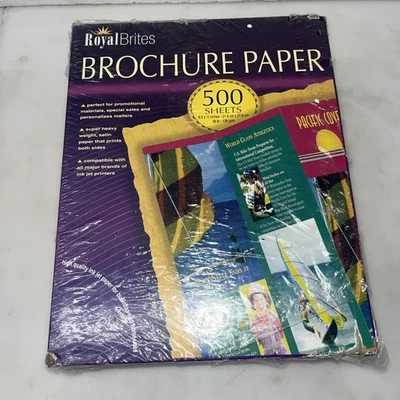 Royal Brites Brochure Paper  8.5" x 11" 138 gsm -500 Sheets New Sealed Inkjet - Image 1 of 4