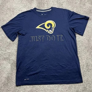Camisa Los Angeles Rams Para Hombre Grande Azul Manga Corta Rendimiento Nike DriFit NFL - Imagen 1 de 12