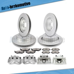 Front Rear Brake Calipers Ceramic Pad Drill Slot Rotor For 06-08 Dodge Ram 1500 - Bild 1 von 2