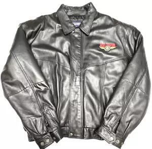 LA Loving Leather Jacket Mens Size XL Mickey Thompson Performance Quilted Bomber - Picture 1 of 6