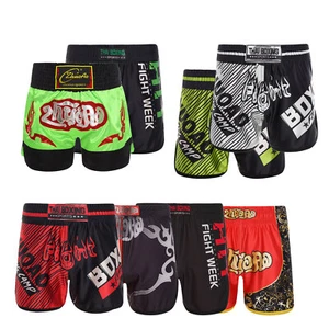 Boys Boxer Shorts Kids Training Printed Boxing Mid Waist Trunks Wrestling Gym - Picture 1 of 73