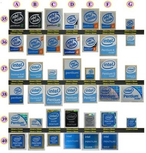 Laptop PC Sticker - Pentium III / Pentium 4 / Pentium Silver Gold #202211031549