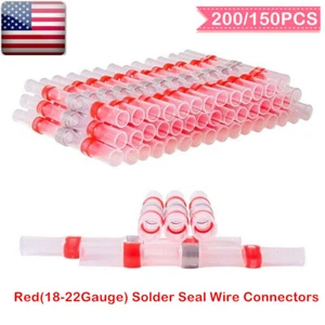 Sello de soldadura impermeable reductor térmico 22-18AWG conectores de cable terminal de empalme de cuello - Imagen 1 de 16