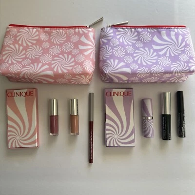 Clinique Makeup 10 Piece Deluxe Gift Set With Bags, Gloss, Pallets, Liner Etc. - Image 1 of 4