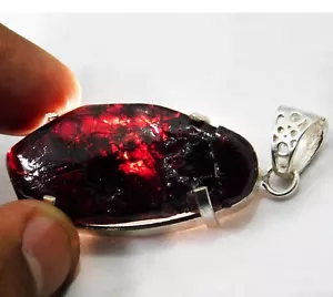 Natural 95.50 Ct Awessom!! Red Painite Rough Pendant Loose Gemstone Certified - Foto 1 di 4