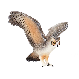 Mojo GREAT HORNED OWL Wild zoo animals play model figure toys plastic forest - Picture 1 of 5