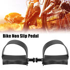 1 Pair Exercise Bike Pedals With Straps 1/2 Inch Spindle Cycling Parts Black