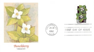 FDOI Wildflowers VIRGINIA - Bluebells, VERMONT - Bunchberry, 1992 - Imagen 1 de 4
