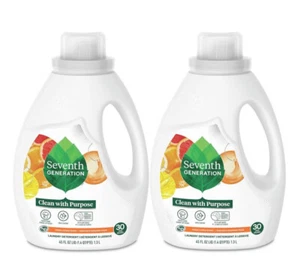 Seventh Generation 2 Liquid Laundry Detergent Citrus Scent 30 Loads Each HTF! - Picture 1 of 1