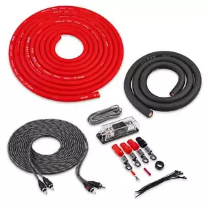 BELVA BAK02 0/1 Gauge Amplifier Install Kit + 2-Channel RCA Cable + ANL Fuse - Picture 1 of 8