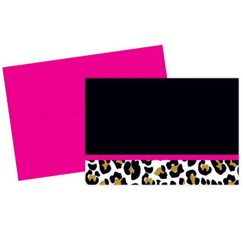 Notas de agradecimiento de boda con estampado de leopardo paquete de 24/con sobres Foto 1 de 1