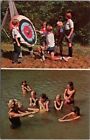 Indianapolis, Indiana Postcard "Archery and Swimming at CAMP TOWAKI" Girl Scouts