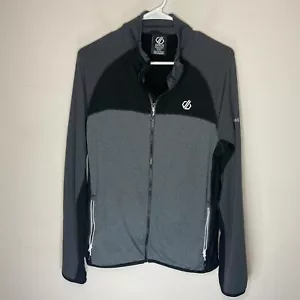 Dare 2B Mens M Full Zip Jacket Active Gray Black Long Sleeve Performance Stretch - Picture 1 of 8