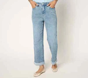 Me by Jennie Garth Regular Jett Straight Leg Jeans-Light Wash-32W A684292 NEW - Picture 1 of 3