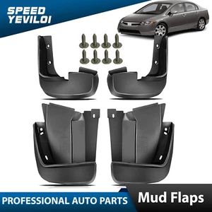 4 protectores contra salpicaduras delanteros traseros guardabarros guardabarros para Honda Civic 2006-2011 - Imagen 1 de 10