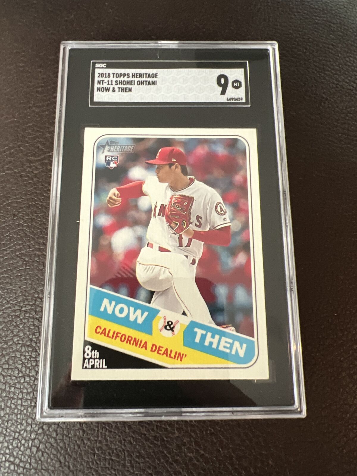 2018 Topps Heritage Shohei Ohtani Now & Then Rookie RC Angels #NT-11 SGC 9